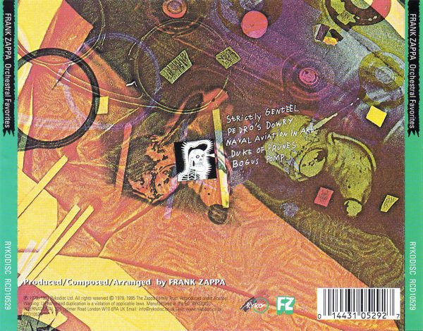 Frank Zappa : Orchestral Favorites (CD, Album, RE, RM)