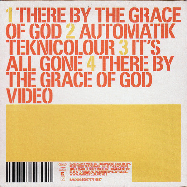 Manic Street Preachers : There By The Grace Of God (CD, Single, Enh, CD1)