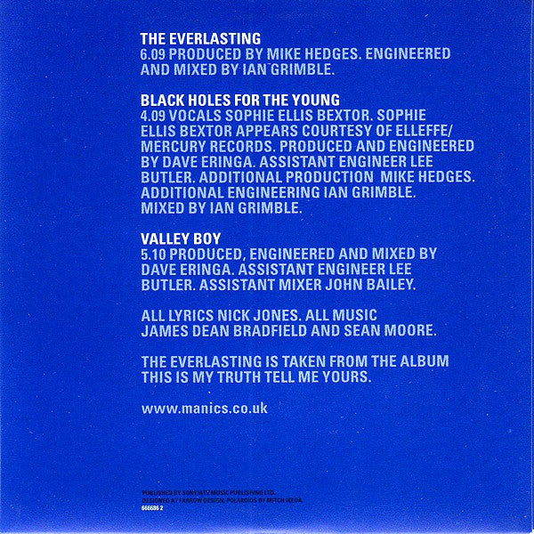 Manic Street Preachers : The Everlasting (CD, Single)