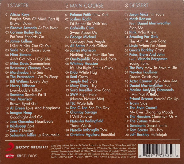 Various : Come Dine With Me Presents Dinner Party Songs (3xCD, Comp)