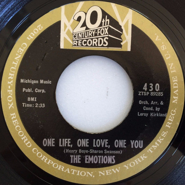 The Emotions (5) : A Story Untold / One Life, One Love, One You (7", Single)