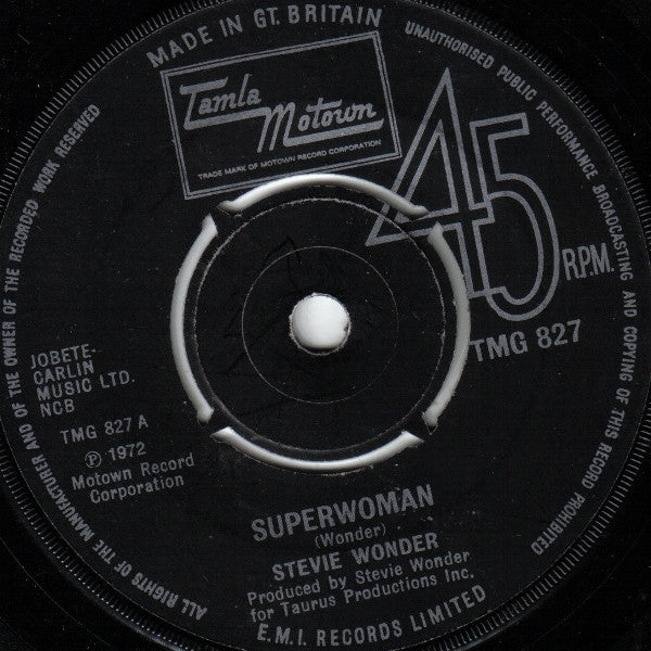 Stevie Wonder : Superwoman (7", Single)