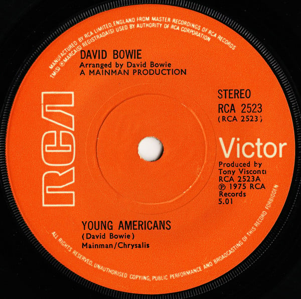 David Bowie : Young Americans (7", Single, Sol)