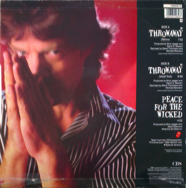 Mick Jagger : Throwaway (Remix) (12")