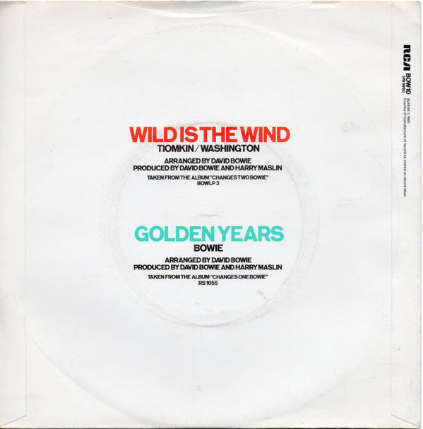 David Bowie : Wild Is The Wind (7", Single)