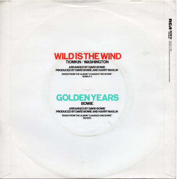 David Bowie : Wild Is The Wind (7", Single)
