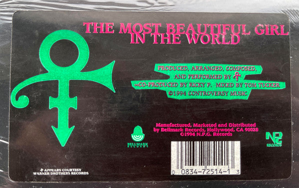 The Artist (Formerly Known As Prince) : The Most Beautiful Girl In The World (12", Single, M/Print)