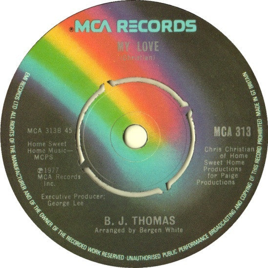 B.J. Thomas : Don't Worry Baby (7", Single)