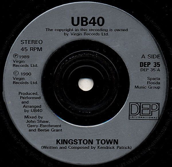 UB40 : Kingston Town (7", Single, Sil)