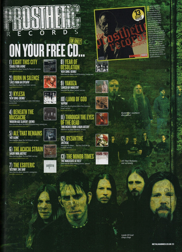 Various : Unseen & Uncut! - Live Performances From The Metal Hammer Golden Gods 2006 / The Prosthetic Records Sampler (DVD + CD, Smplr)