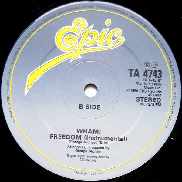 Wham! : Freedom (12", Single)