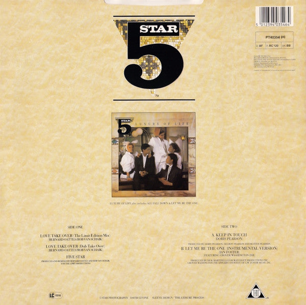 Five Star : Love Take Over (Remixes) (12")