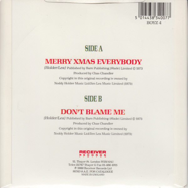 Slade : Merry Xmas Everybody (7", Single, RE)