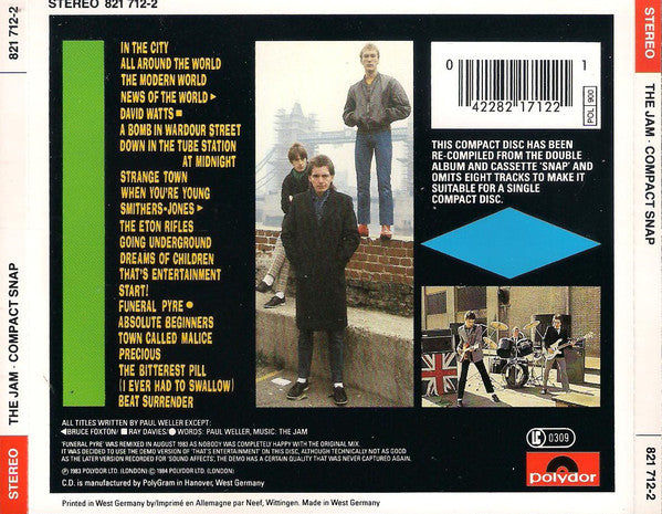 The Jam : Compact Snap! (CD, Comp, RE, RM)