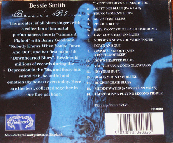 Bessie Smith : Bessie's Blues (CD, Comp)