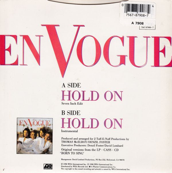 En Vogue : Hold On (7", Single)