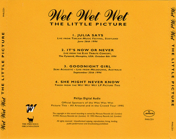 Wet Wet Wet : The Little Picture (CD, Ltd, Promo)