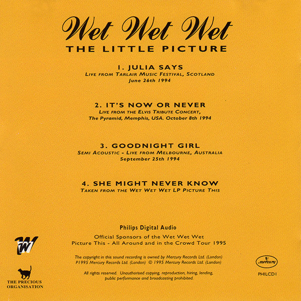 Wet Wet Wet : The Little Picture (CD, Ltd, Promo)