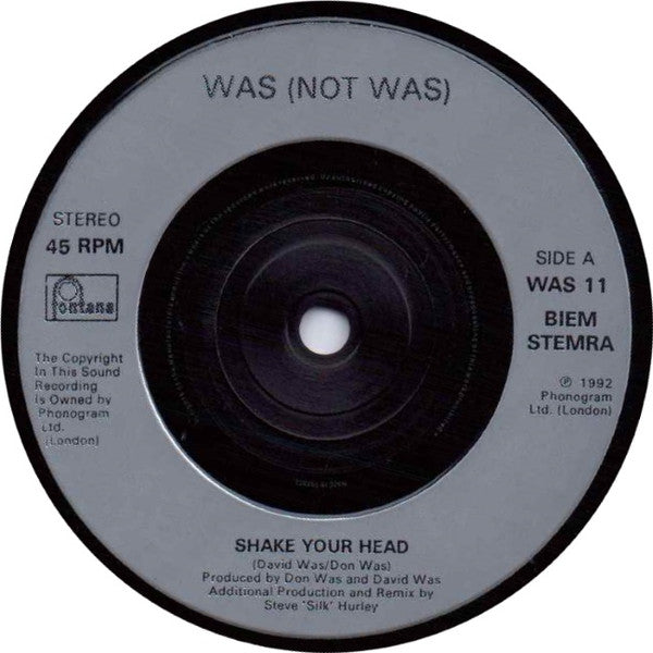 Was (Not Was) : Shake Your Head (7", Single, Sil)