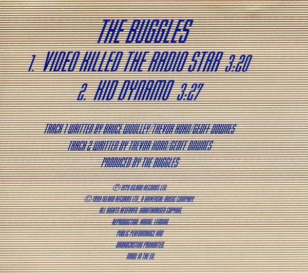 The Buggles : Video Killed The Radio Star (CD, Single)