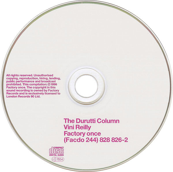 The Durutti Column : Vini Reilly (CD, Album, RE, RM, PDO)