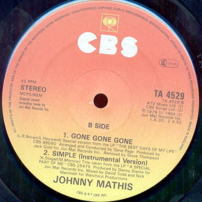 Johnny Mathis : Simple (12")