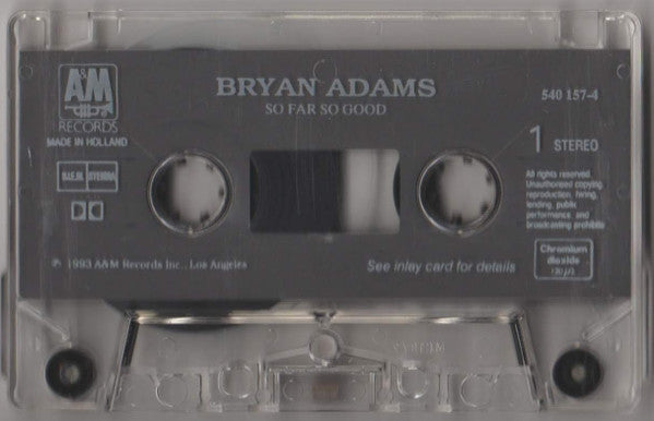 Bryan Adams : So Far So Good (Cass, Comp, Chr)