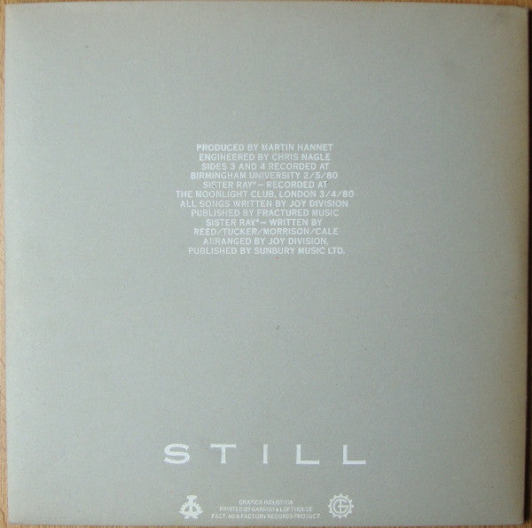 Joy Division : Still (2xLP, Album, Gat)