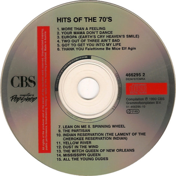 Various : Hits Of The 70`s (CD, Comp)