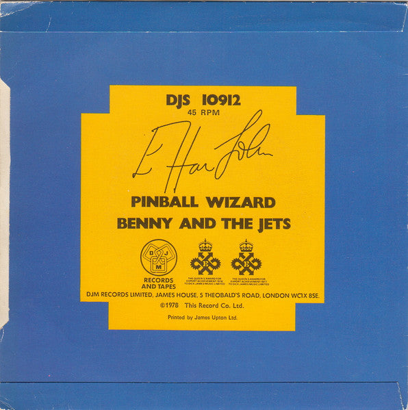 Elton John : Pinball Wizard / Benny And The Jets (7", Ltd)