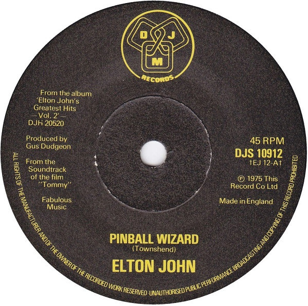 Elton John : Pinball Wizard (7", Ltd)