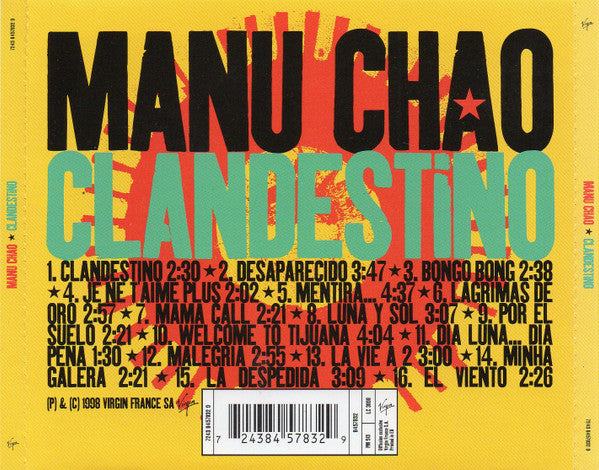 Manu Chao : Clandestino (CD, Album)