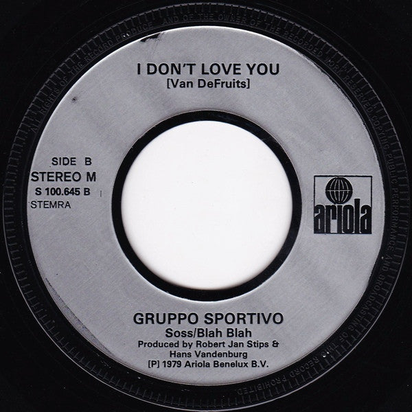 Gruppo Sportivo : Sleeping Bag (7", Single)