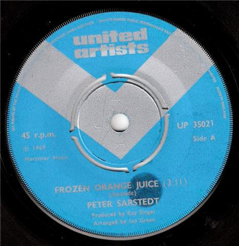 Peter Sarstedt : Frozen Orange Juice (7", Single)