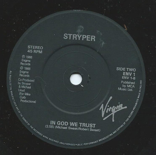 Stryper : Always There For You (7", Single)