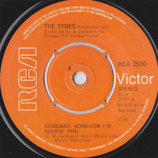 The Tymes : Someway, Somehow I'm Keepin' You (7", Single, 4-P)