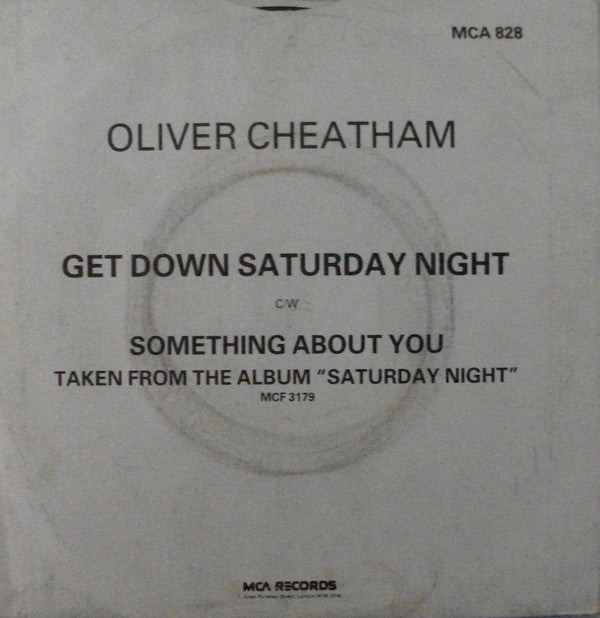 Oliver Cheatham : Get Down Saturday Night (7", Single, Inj)