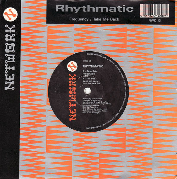 Rhythmatic : Frequency / Take Me Back (7", Single)