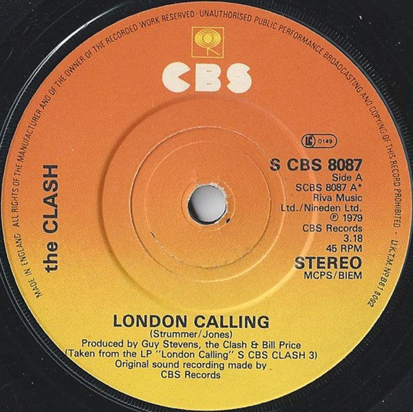 The Clash : London Calling / Armagideon Time (7", Single, Sun)