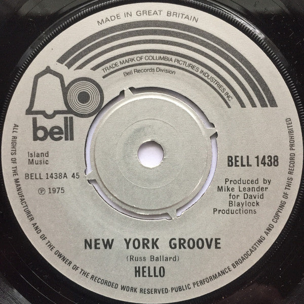 Hello : New York Groove (7", Single)