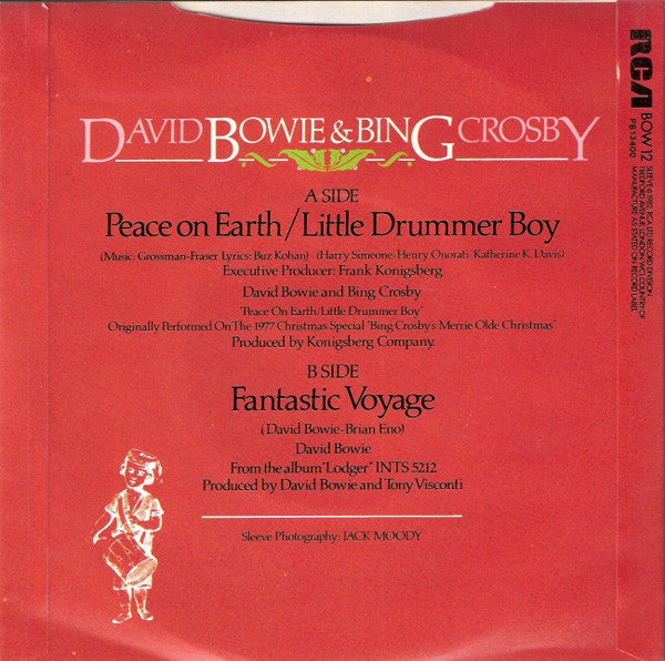 David Bowie & Bing Crosby : Peace On Earth / Little Drummer Boy (7", Single, Mono, 4-P)