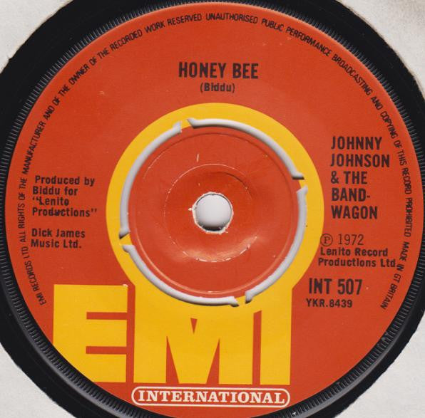 Johnny Johnson And The Bandwagon : Honey Bee / I Don't Know Why (7", Single, RE)