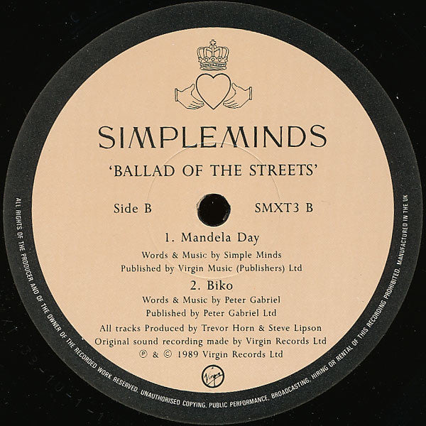 Simple Minds : Ballad Of The Streets (12", EP)