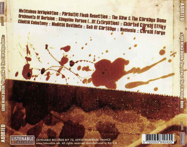 Aborted : Goremageddon: The Saw And The Carnage Done (CD, Album)