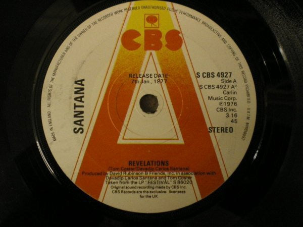 Santana : Revelations (7", Single, Promo)