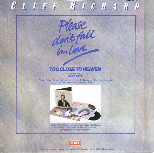 Cliff Richard : Please Don't Fall In Love (7", Single, Blu)