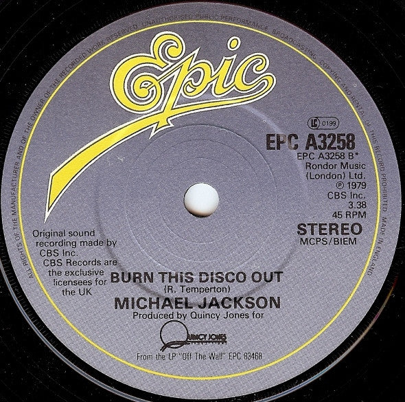 Michael Jackson : Beat It (7", Single, Pap)