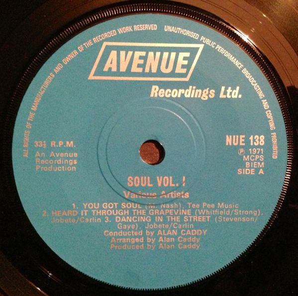 Alan Caddy Orchestra & Singers : Groovin' (Soul Vol. I) (7", EP)