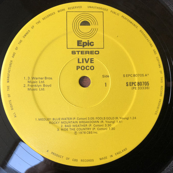 Poco (3) : Live (LP, Album)