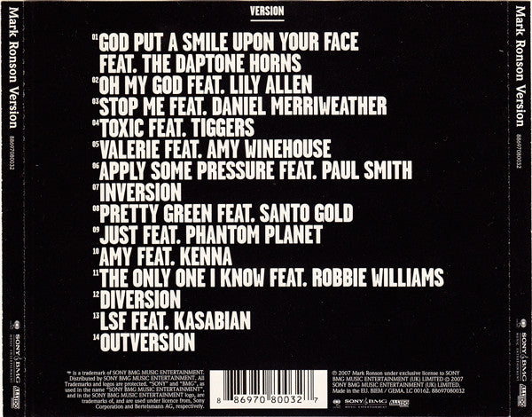 Mark Ronson : Version (CD, Album)